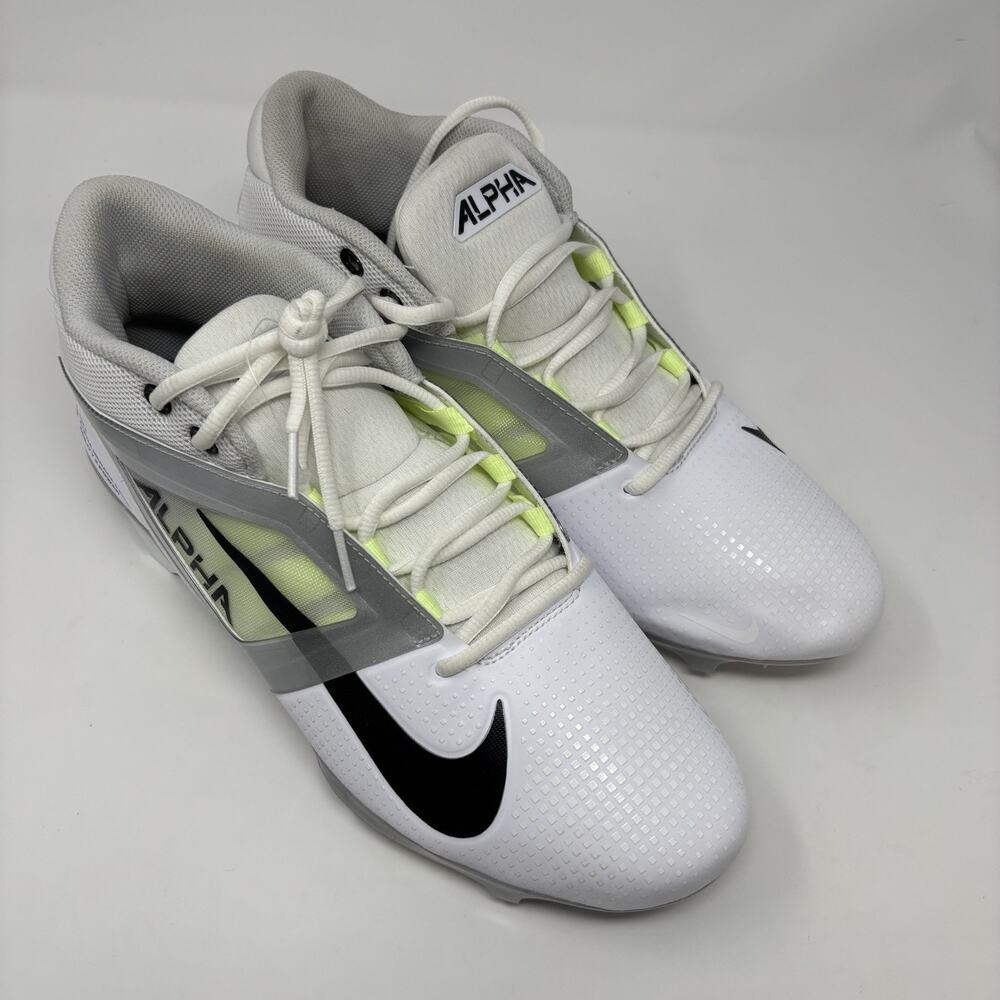 Nike‎ Alpha Menace 4 Pro Men's 12.5 Football Cleats White/Photon Dust FD7037-100
